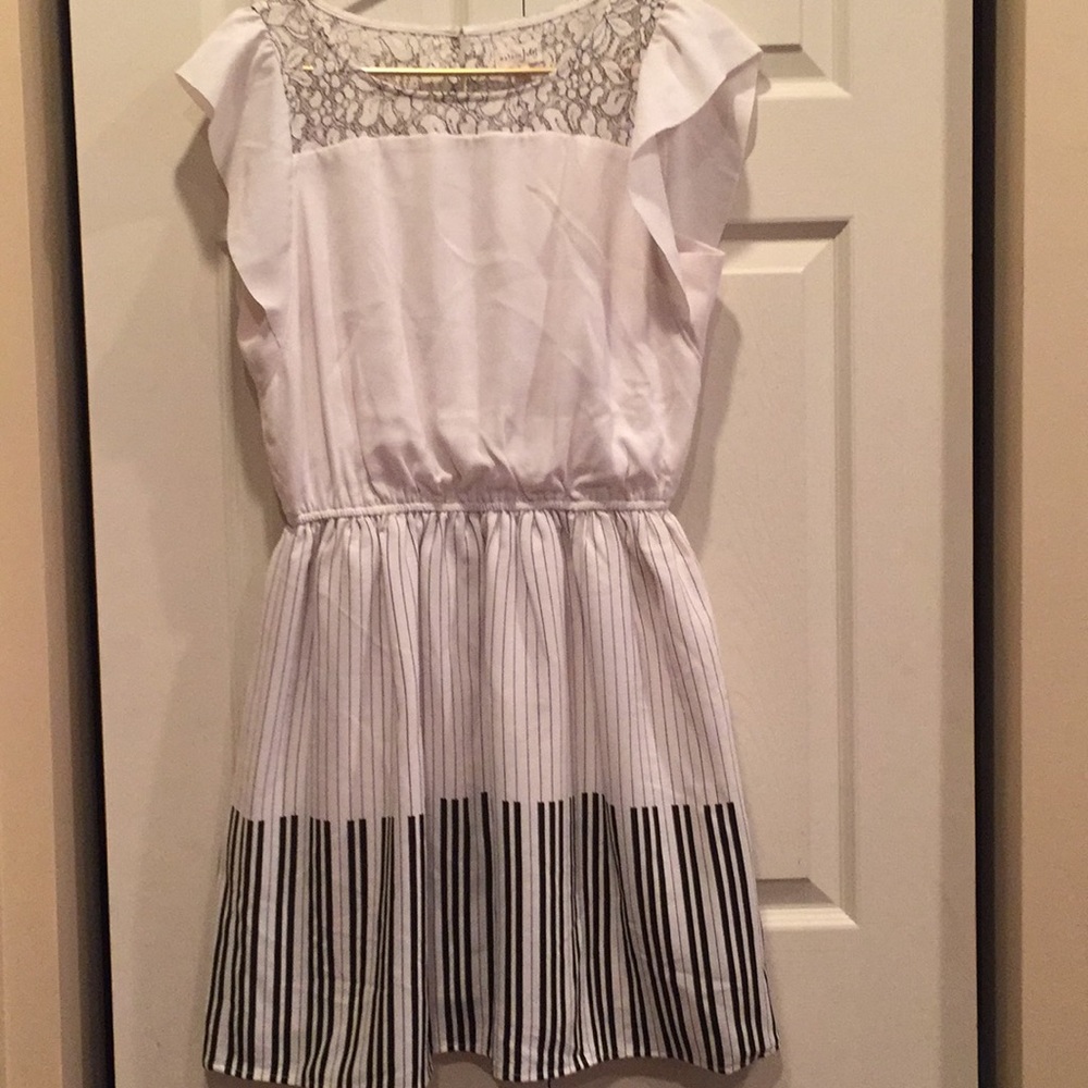 Piano Key Print Lace Dress
